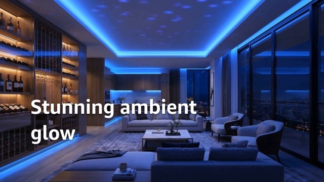 Image of LED Strip Lights 24V COB, ICE Blue, 16.4ft (No Power Supply) | Dotless High Density, 14W /m, 8mm Width, Cuttable Flexible for Home DIY Commercial decoration projects