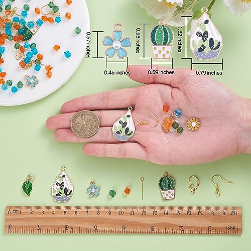 WEWAYSMILE Tropical Leaf Earring Making Kit - 12 works DIY Beads for Necklace Jewelry Craft (Mixed Color) - Image 2