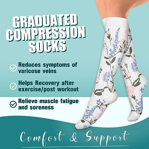 Image of Laite Hebe 4 Pairs-Compression Socks for Women&Men Circulation-Best Support for Nurses,Running,Athletic