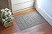 Bungalow Flooring Waterhog Door Mat, 2' x 3', Made in USA, Durable and Decorative Floor Covering, Skid Resistant, Indoor/Outdoor, Water-Trapping, Hello Design, Medium Grey