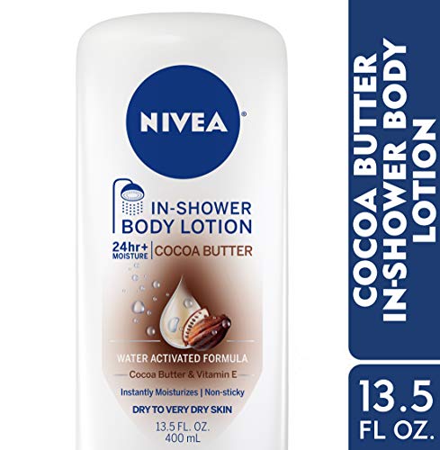 NIVEA Cocoa Butter In Shower Lotion, Body Lotion for Dry Skin, 13.5 Fl Oz Bottle - Image 3