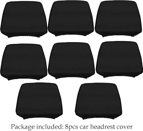 Miniatura 7 de 8 piezas Fundas para reposacabezas de coche, suaves, lavables, a prueba de suciedad, protectores de reposacabezas para coches, universales, aptas