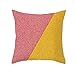 Lieson Fundas de almohada decorativas, 1 funda de cojín de 45 x 45 cm, diseño de sandía y oro rojo, rompecabezas, poliéster