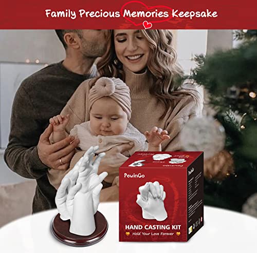 Hand Casting Kit 3D,Pewingo Plaster Hand Mold Casting Kit|Hand Mold Kit Couples,Diy Gifts Ideas For Couples,Valentines,Engagement,Anniversary,Family,Child,Wedding,Boy/Girlfriend #TOP5