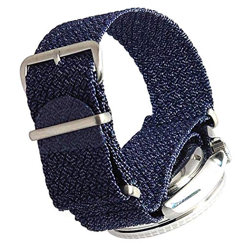 Image of time+ Tropic NATO G10 Perlon Military Watch Strap Black - Choose Hardware & Width (18mm,20mm,22mm)