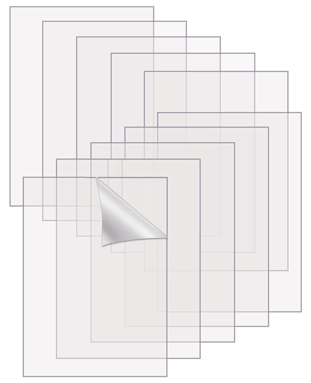 wordmouk 10 PCS Clear Acrylic Sheets 10 x 15cm Plexiglass Plastic Sheet with Protective Film Glass Replacement for Crafts DIY Display Projects Painting Picture Frame 1mm