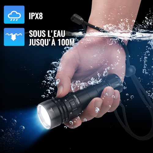 Lampe de plongée avec anneau magnétique Sofirn SD05 étanche 100m - 2