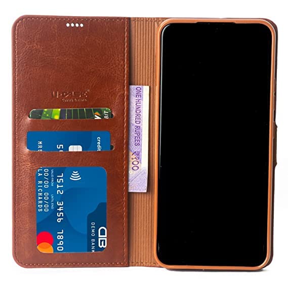 Image of U-Case Compatible with Samsung Galaxy A23 5G Flip Cover | Leather Finish | Inside Pockets & Inbuilt Stand | Shockproof Wallet Style Magnetic Closure Back Cover Case