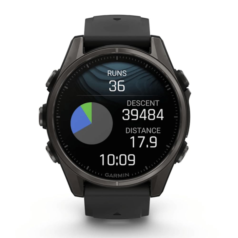 Garmin Bright Amoled Fenix 8-43 MM | Fino a 29 giorni di durata della batteria in modalità Smartwatch | Monitoraggio della salute e della ricchezza 24/7 Altoparlante integrato, microfono e torcia LED