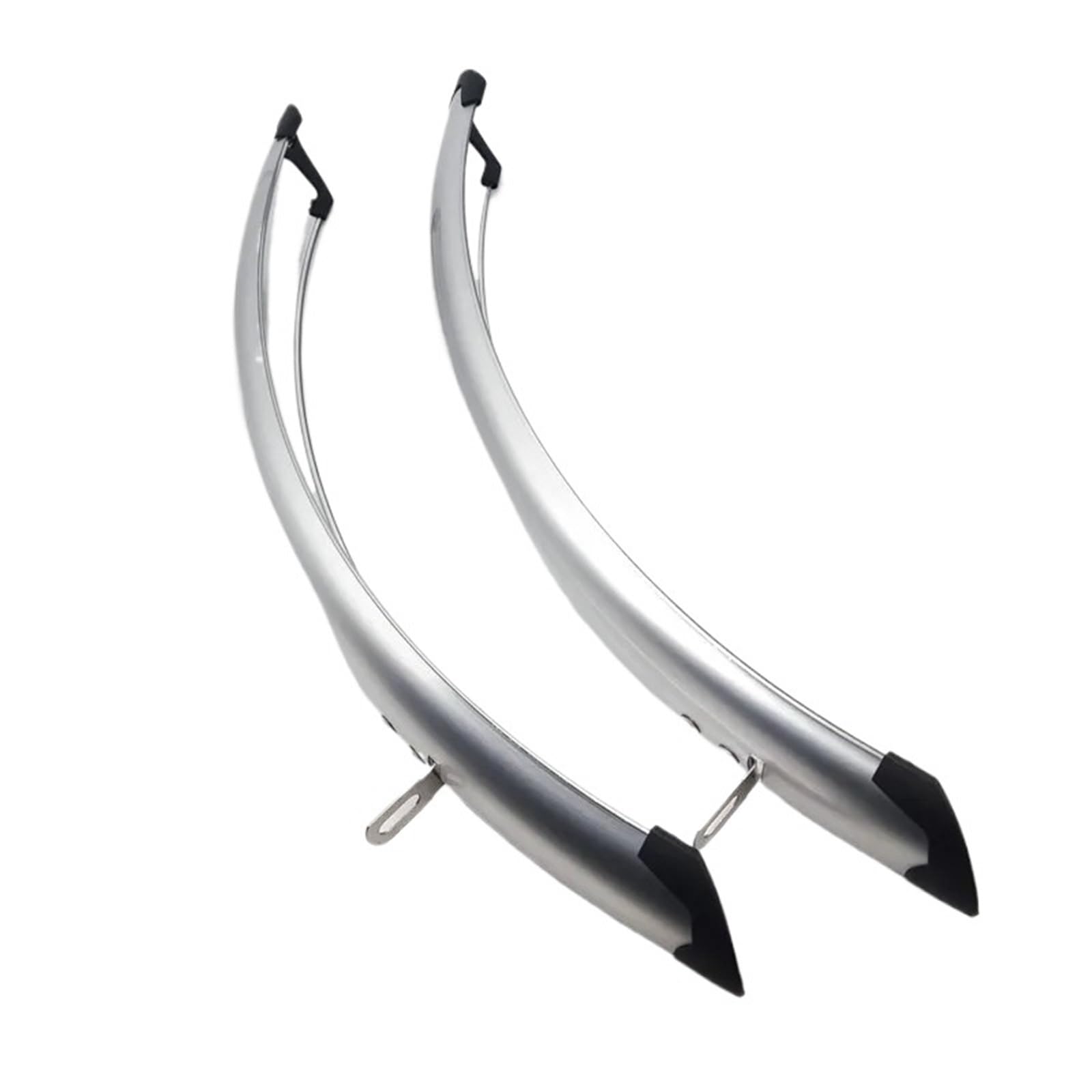 GMVZGQW 1 Set Silver Bike Front Rear Fenders Retro Bike 700C 23C 25C Mud Guard Wing Road Bicycle Mudguard Fender Parts for Cycling(Silver 1 Set)