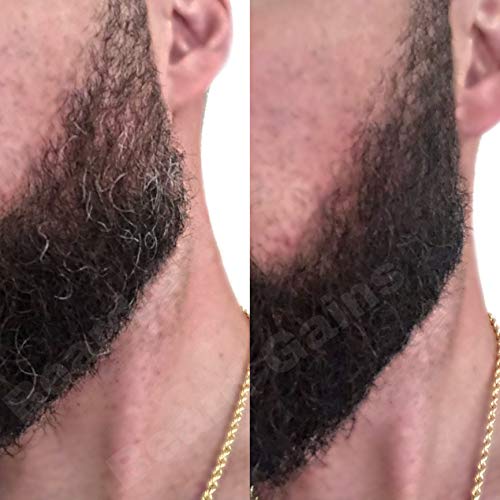 BEARD GAINS Back to Black Beard Color Balm, Instant Gray, Red & White Hairs Cover Up, Back to Black Beard Butter | Temporary Colour Easy to Wash Out | MADE IN USA