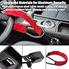 Steering Wheel Lock, Anti-Theft High Visibility Car Cut Resistant, Universal Fit Steering Wheel to Seat Belt Lock for Cars, SUVs, Vans, Golf Carts, Trucks, 3 Keys, Red #3