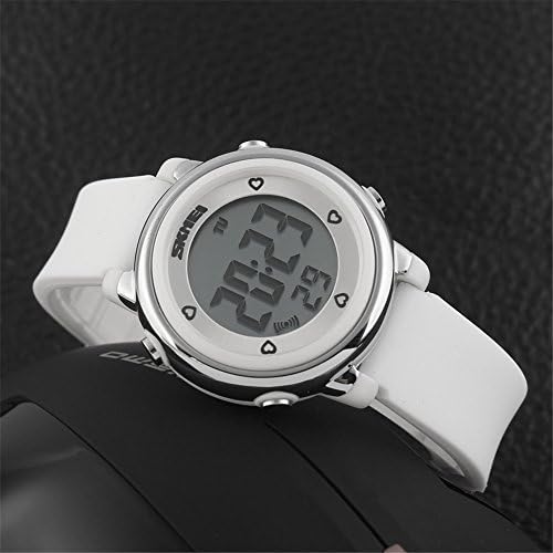 TONSHEN Kids Sport Digital Watches 50M Waterproof 7 Colours Back Lights Outdoor LED Electronic Military Multifunction Rubber Strap Stopwatch Date Watch for Boy Girl Student and Children