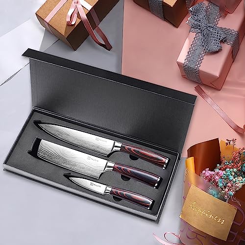 Paudin 果物ナイフセット Kitchen Knife Set, 3 Piece High Carbon Stainless Steel Professional Chef Knife Set thumb #6