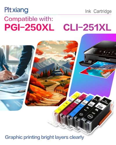 Image of compatible with Canon PGI-250 XL CLI-251 XL Ink cartridges , High Yield 10-Pack (No gray ink )for PIXMA MX922 MX722 MG5420 MG5520 MG5620 MG6320 MG6420 MG6620 MG7520 IP7220 IP8720 IX6820 Printers