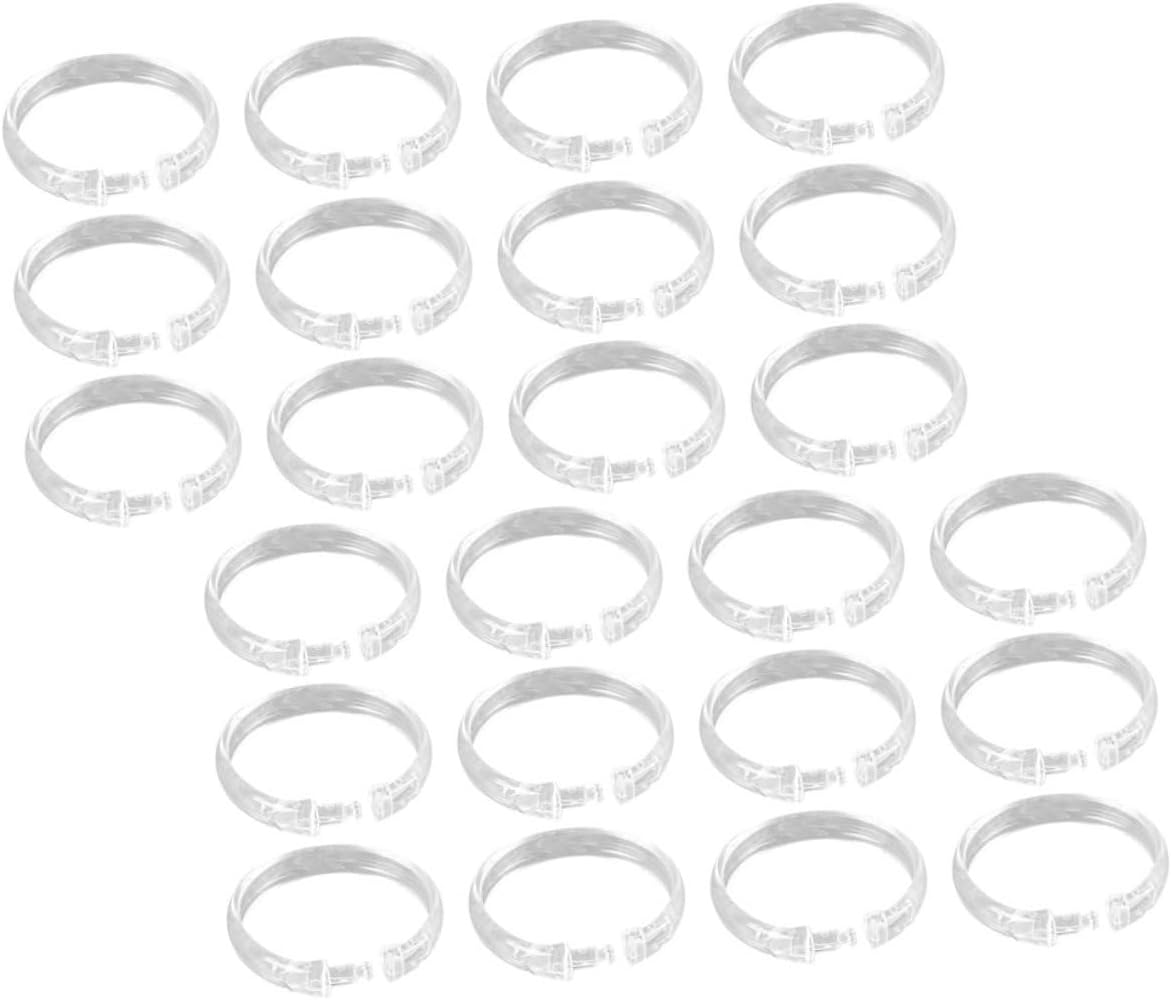 60pcs Plastic Shower Curtain Rings Hooks O-Shaped Eyelets for Bathroom Rods, Sturdy Plastic Curtain Rings Suitable for Home and Hotel Shower Accessories