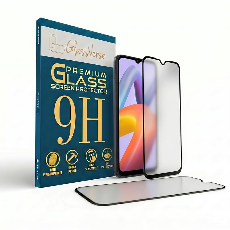Image of GlassVerse D+ Matte Tempered Glass With 18H Hardness For Xiaomi Redmi A2+ (A2 Plus) (Pack Of 2) with Free Installation Kit Full screen Coverage - 6.71 inch