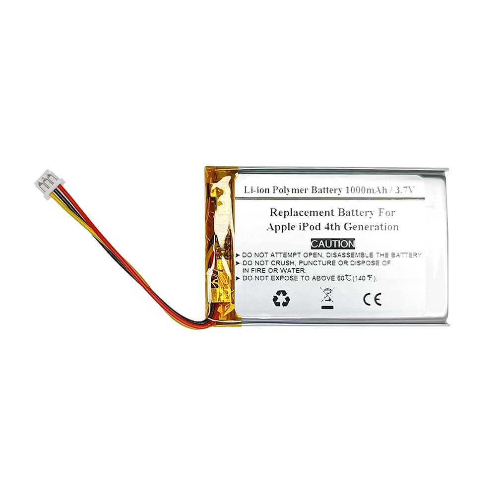 Replacement Battery Compatiable with APPL e iPod 4th Generation, 616-0183, 616-0206, 616-0215, AW4701218074, ICP0534500