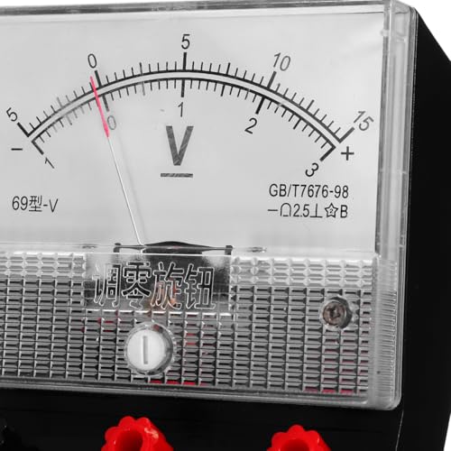 Image of GLEAVI Dc Ammeter Voltmeter Set Analog Dual Range Volt Meter Amp Meter for Accurate Current Voltage Measurement in Physics Lab Classroom Experiments