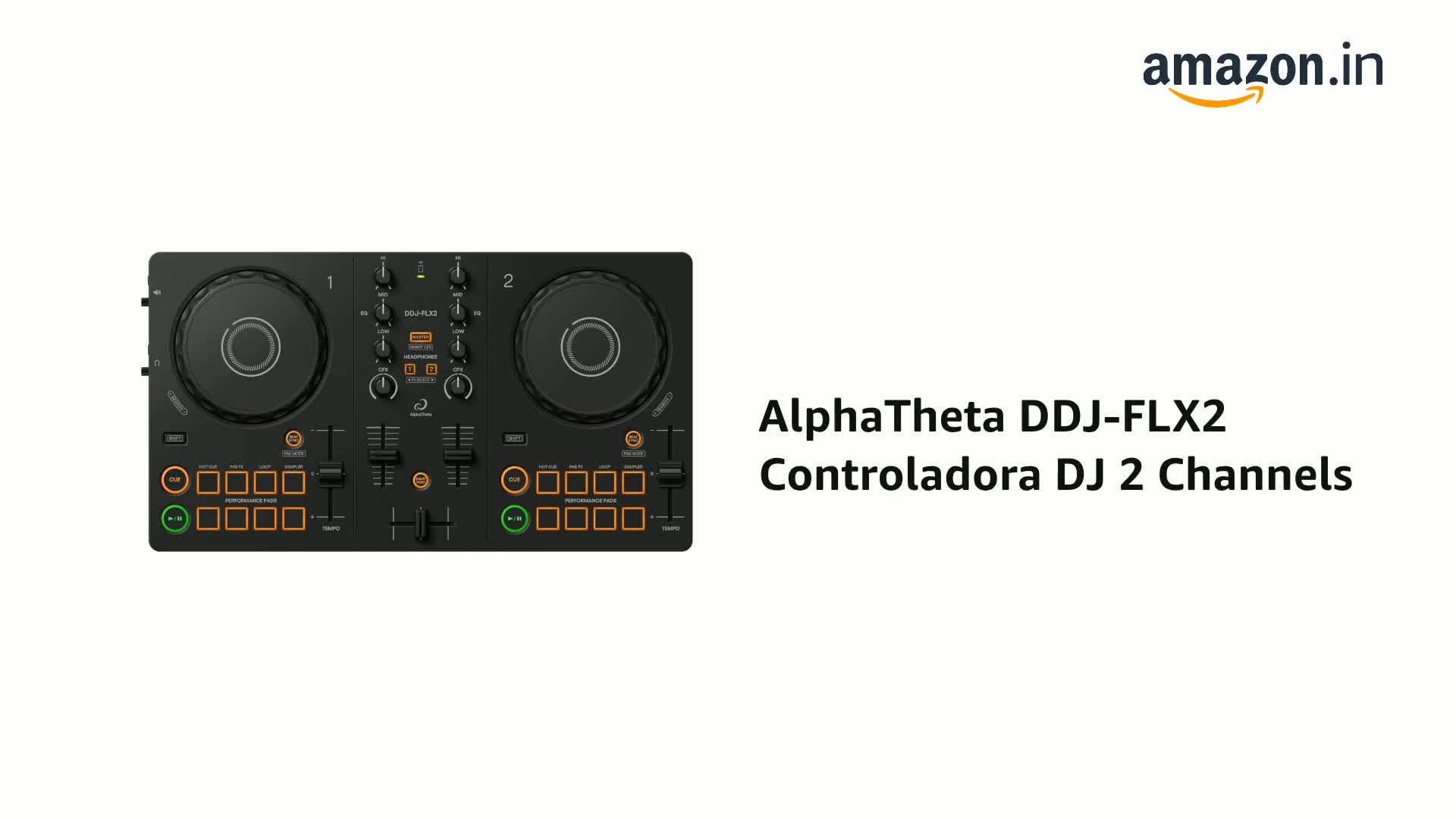 AlphaTheta Pioneer DJ DDJ-FLX2 Compact 2 Channel DJ