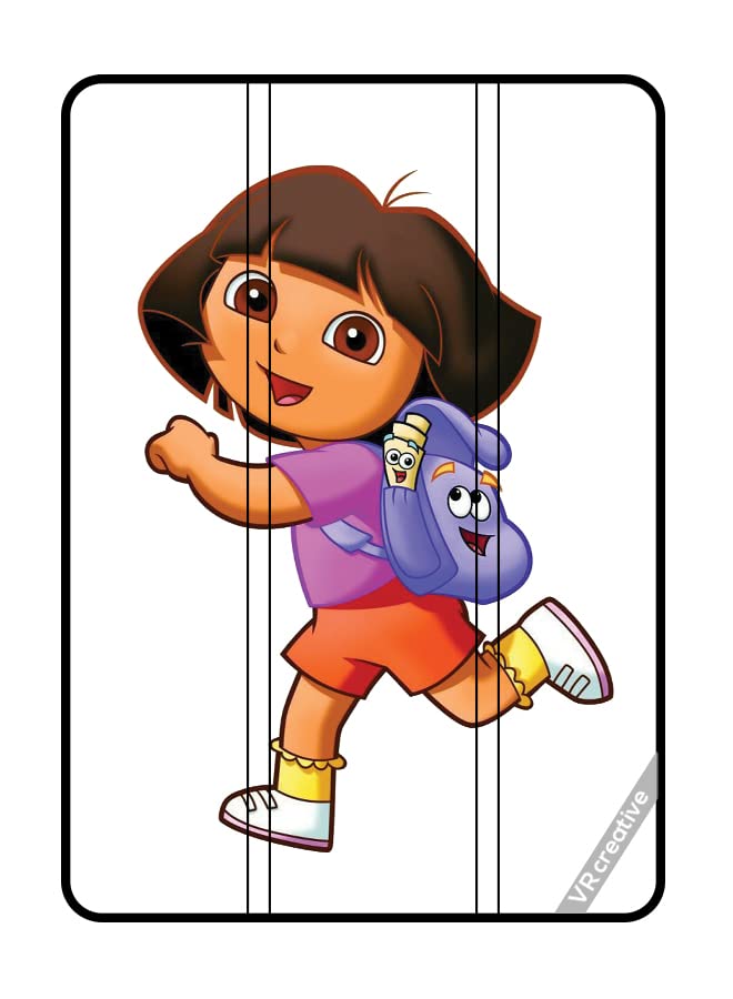 VR Creative Protective Smart Folio Flip Case Cover For Apple Ipad Pro 11 (2020) Dora Design Multicolour