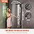 Happybuy 5 in1 Shower Panel Tower System Stainless Steel Multi-Function Shower Panel with Spout Rainfall Waterfall Massage Jets Tub Spout Hand Shower for Home Hotel Resort Split Type