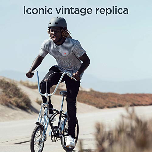 Image of Schwinn Krate Classic Sting-Ray Bike, Bike for Kids or Adults, Steel Frame & Springer Fork, Fenders, Single Speed, Coaster Brake, Grape