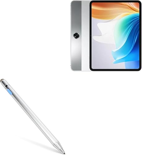 BoxWave AccuPoint Active Stylus Stylus - Lápiz óptico electrónico con punta ultrafina, color plateado metálico