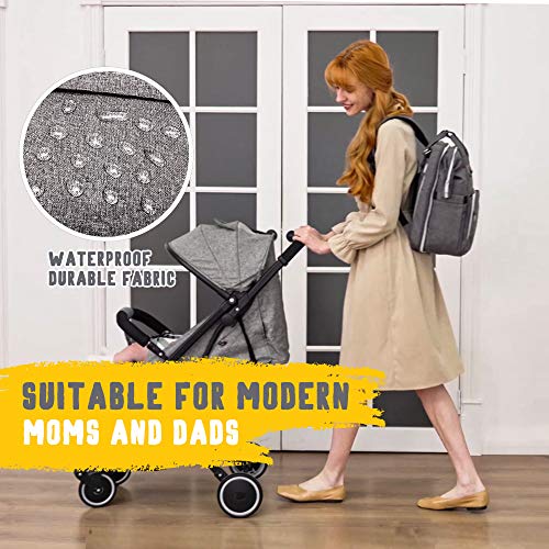 XDW-GIFTS 3 in 1 Travel Foldable Baby Bed Diaper Bag,Diaper Backpack Changing Station,Built-in USB Charging Port and Stroller Straps