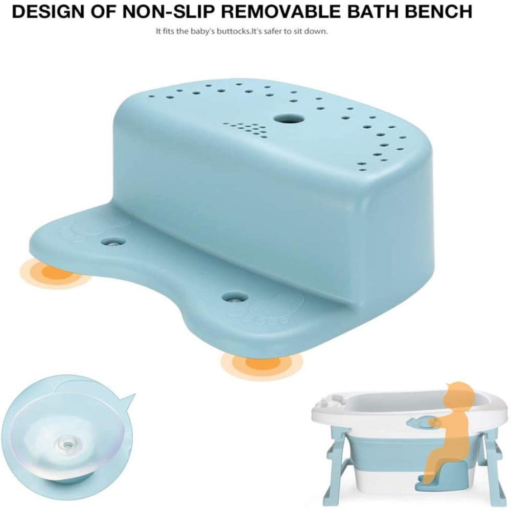 Bañera Plegable SPA Niños Bañeras, Barril Desmontable Grueso Plástico Antideslizante Baño SPA Cabina De Ducha Tamaño 85.3 X 55.5 X 43.7 Cm,Blue