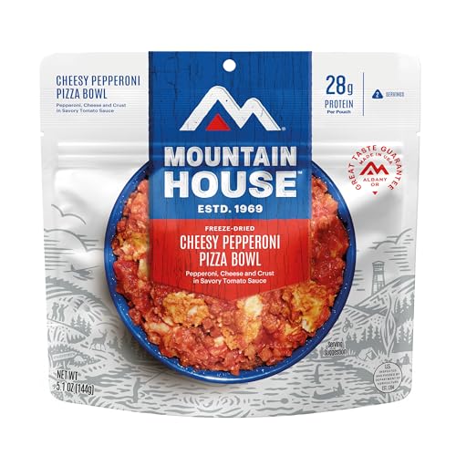 Mountain House Cheesy Pepperoni Pizza Bowl | Freeze Dried Backpacking & Camping Food | 2 Servings