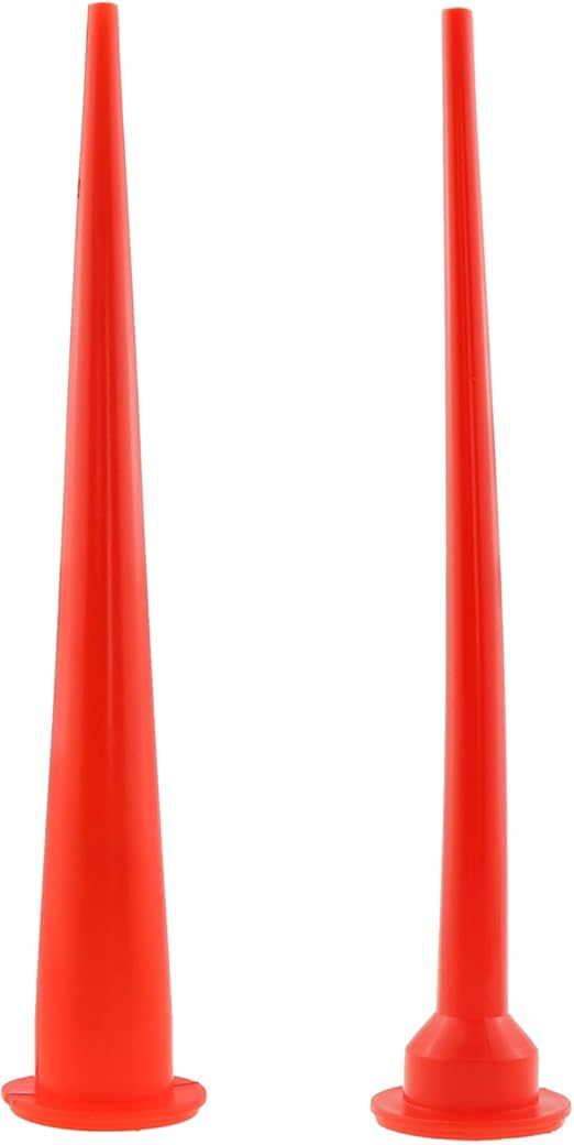 ZZHXSM 2PCS Plastic Caulking Gun Extension Plug Nozzle Tip Tool Red
