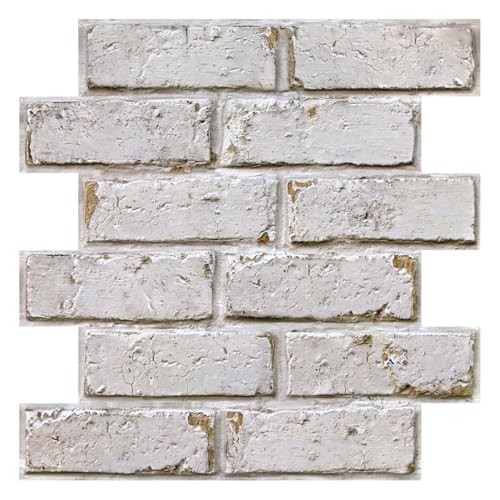 SMOOSTIKC 3D Peel and Stick Faux Brick Panels-10 Pcs of