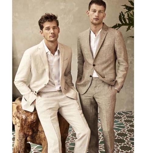 Men's Suits Slim Fit 2 Piece Notch Lapel Business Tuxedos Wedding Grooms4