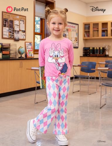 Image of Disney Girls Outfits Long Sleeve Knot Front Shirt Flare Pants 2PC Clothes