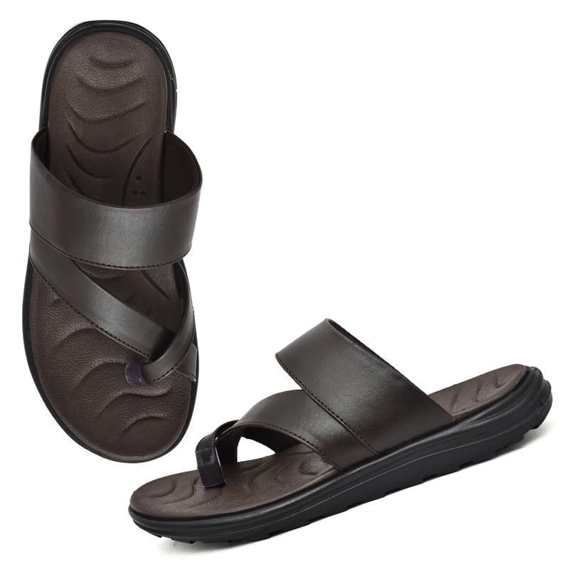 Image of HEALTH FIT Super Soft Ortho Care Bounce Back Anti-Skid Water Resistant Slippers /Doctor Chappal & Footwear-Men 114