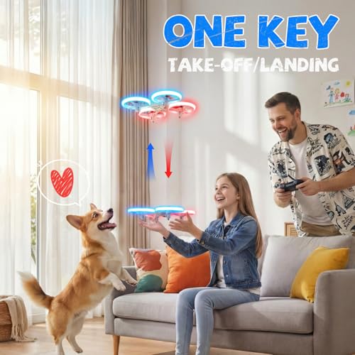 Image of RC Drone for Kids Adults, 3 Batteries 24 Mins Flight Time, Anti-Collision Quadcopter with LED Light, Altitude Hold, Easy to Fly, Ideal Gift for Boys Girls, Indoor Outdoor Play (Super Red)