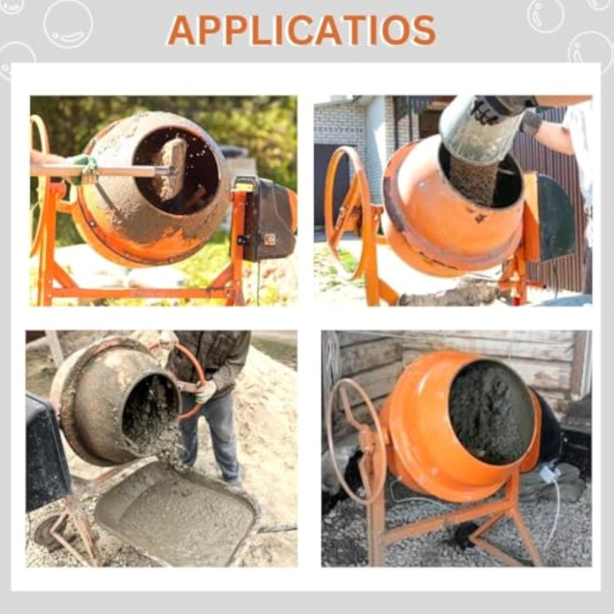 Electric Concrete Mixer Machine, 200 Liter Capacity