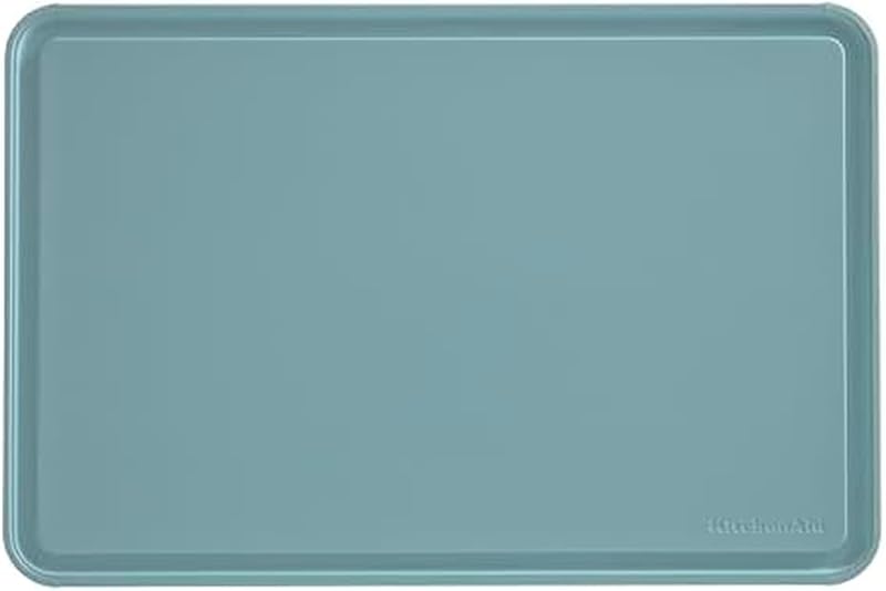 KitchenAid Tabla de cortar clásica de plástico con zanja perimetral y bordes antideslizantes, apta para lavavajillas, 12 x 18 pulgadas, azul