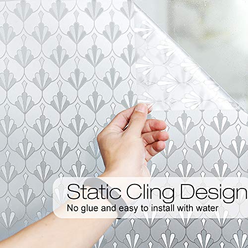 Rabbitgoo A089-44.5-SG Privacy Window Film Non Adhesive Frosted Glass Film Sun Blocking Window Sticker Self Static Cling Decorative Glass Film thumb #2