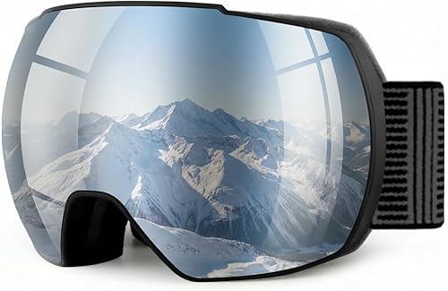 Miniatura 13 de OULAIQI Gafas de esquí de nieve, protección OTG UV400, anti niebla, esquí, patinaje, snowboard, gafas de snowboard para hombres, mujeres y jóvenes