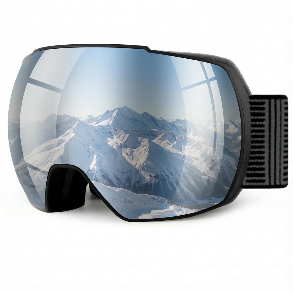 DUDUKING Skibrille Frauen Männer, Sphere Snowboard Brille für Erwachsene Jugendliche,Anti Fog Doppelte Linse UV 400 Schutz Skibrille Helm kompatibel für Skifahren Motorrad Radfahren Skaten