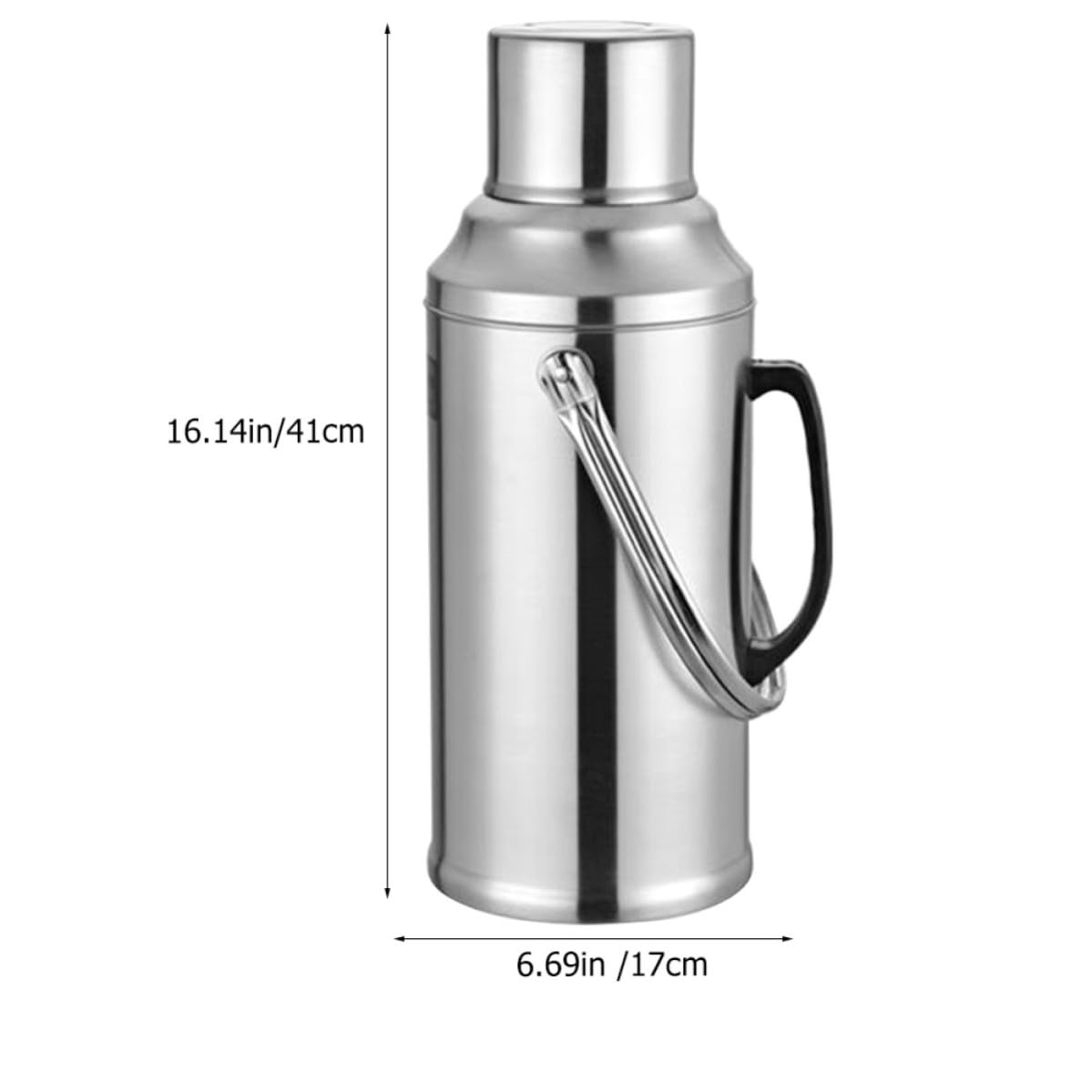 Botella de Agua Aislamiento de Acero Inoxidable y Vidrio de 3.2l Gran Capacidad y Diseño Simple Adecuado para Oficina y Hogar