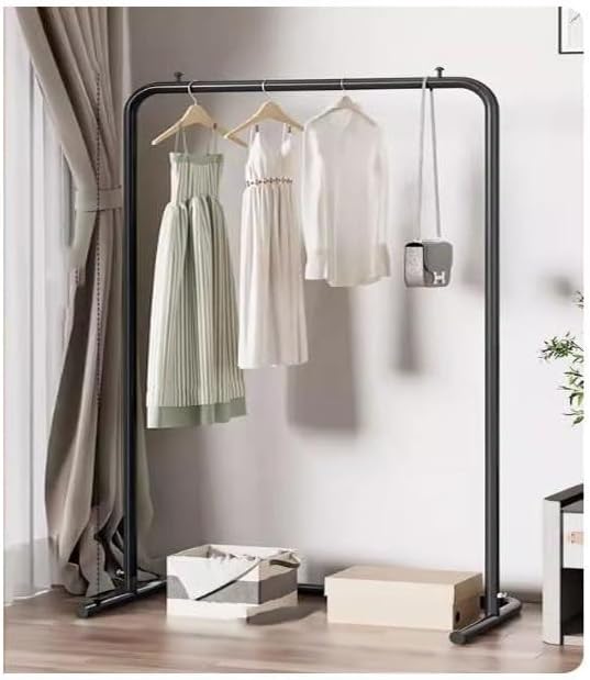 Kitchen Cabinet Expandable Corner Shelf Revolving Storage Rack,Versatile Clothes Rack - Floor-Standing Coat Rack for Indoor Use, Simple Single Pole Drying Rack, 100cm x 150cm, Ideal for BALC