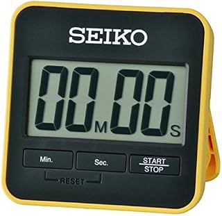 Seiko Digital Countdown Timer and Stopwatch-Yellow, 2.6x8x7 cm