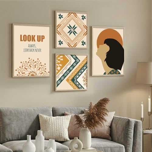 Image of kotart Wall Decor Paintings for Wall Decoration with Frame - Modern Art Framed Painting for Living Room - Big Size Wall Painting /Hanging Set of 4 (Art 8, Big (13x17 or 13x13 inch))