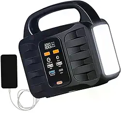 Gerador Portátil com Bateria de Lítio, 100W, 110V, USB, LED, Proteção Múltipla, KP-TC15, 24.5x9.5x4.5cm