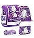 Produktbild Belmil Schulranzen Set 4 - teilig ergonomischer Schulranzen Mädchen 1. klasse 2. klasse 3. klasse - Super Leicht 860-950 g/Grundschule/Eule, Owl/Lila, Purple (403-13 Sweet Dreams)