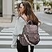 WYFJNX Backpack Purse for Women Leather Backpack Ladies Fashion Handbag Designer Shoulder Bag Small Travel Bag Dark Brown