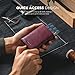 VULKIT Pop up Card Wallet Minimalist Cash Wallets RFID Blocking Leather Smart Credit Card Holder with ID window for Men (Wine)